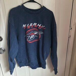 Reebok Blue Crewneck Sweater Athletic Style